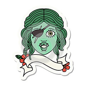 orc rogue character face sticker