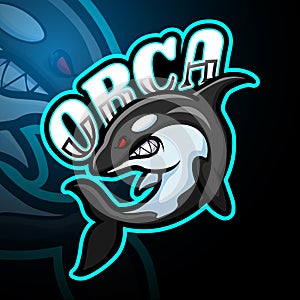 Orca esport logo mascot design