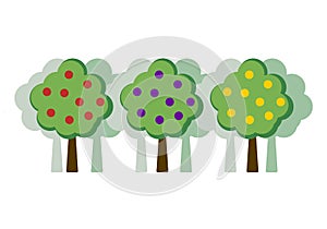 Orchard concept flat vector illustration