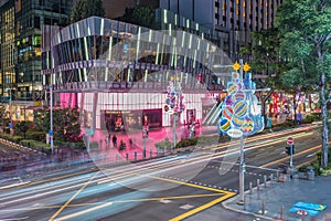 Orchard Road, Singapore Christmas and New Year light with shopping mall