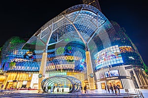 Singapore night city skyline at Orchard Road