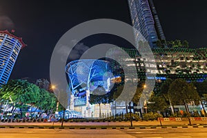 Singapore night city skyline at ION Orchard