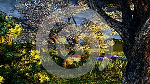 Orchard in spring time