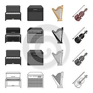 Orchestra, entertainment, ensemble and other web icon in cartoon style.Concert, music, symphony icons in set collection.