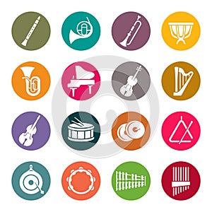Orchestra instruments icons