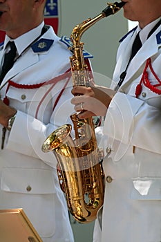 Orchestra saxophone photo