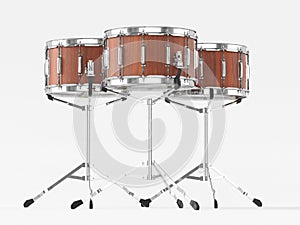 Orchestra Small drum on white 3D rendering