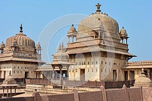 Jahangir Mahal Orchha Fort in Orchha, Madhya Pradesh, India.