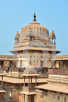 Jahangir Mahal Orchha Fort in Orchha, Madhya Pradesh, India.