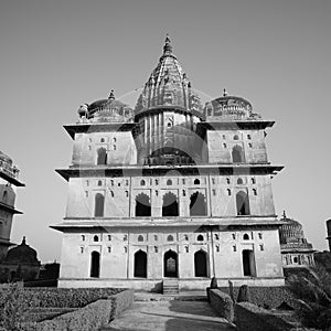 Arts and architecture in Orchha Palace, India