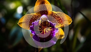 Orchid blossom, beauty in nature fragility generated by AI