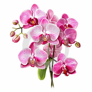 Orchid Clipart On White Background