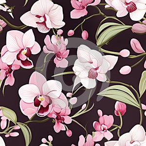 Orchid Elegance Seamless Floral Pattern