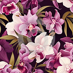 Orchid Elegance Seamless Floral Pattern