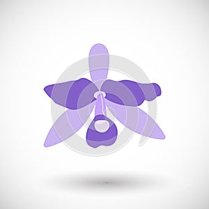 Orchid flat icon