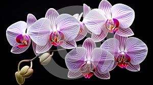 Orchid flower in tropical garden. Phalaenopsis growing on Tenerife,Canary Islands. Orchids.Floral background