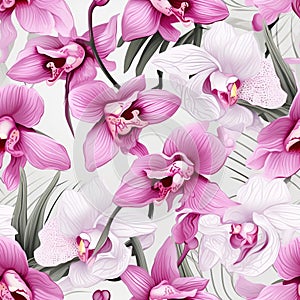 Orchid pattern for baby shower invitations