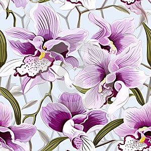 Orchid pattern for a feminine and delicate feel