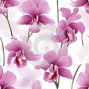 Orchid pattern for a piece of jewelry or clothing