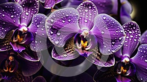 orchid purple and gold flowers