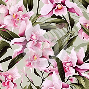 Orchid Radiance Floral Background