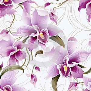 Orchid Reverie Floral Pattern