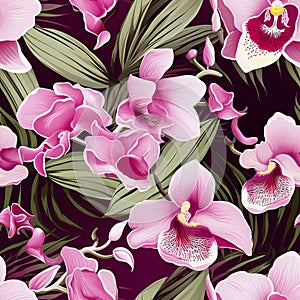 Orchid wallpaper for bedroom