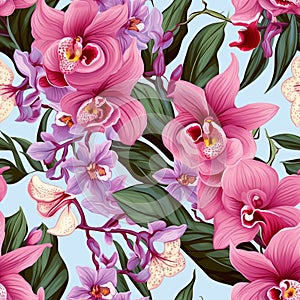 Orchid Whispers Seamless Pattern