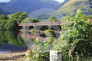 Orchy Viaduct bridge in the Loch Awe, Argyll, highlands of Scotland