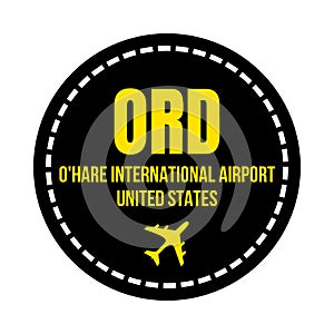 ORD Chicago airport symbol icon