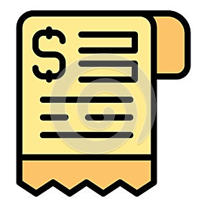 Order bill icon vector flat