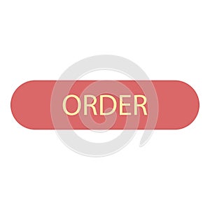 Order button icon, flat style