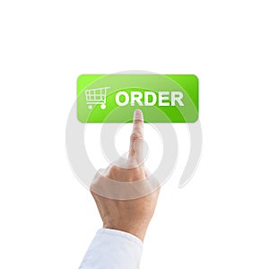 Order button with real hand