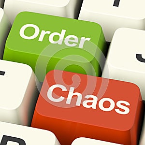 Order Or Chaos Keys Showing Either Organized Or Unorganized