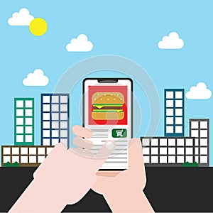 Order fast food online daytime