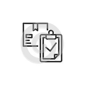 Order fulfillment line icon