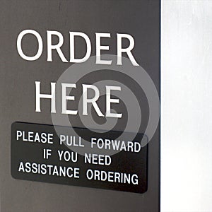 Order Here Sign