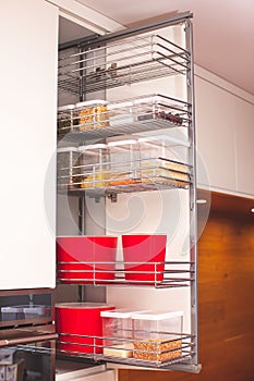 Order in the kitchen. Storage system.