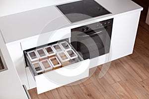 Order in the kitchen. Storage system.