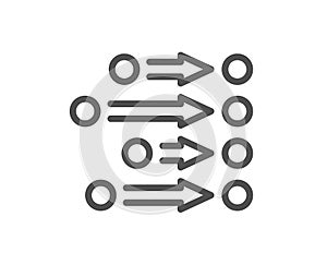 Order line icon. Align process sign. Vector