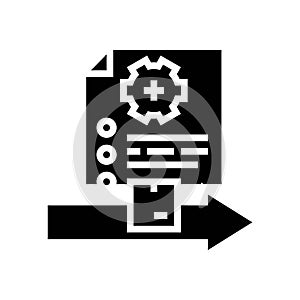order management glyph icon vector illustration