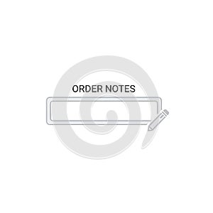 Order Notes Interface Illustration