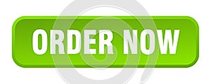 order now button. order now square 3d push button.