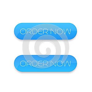 Order now, button for web, blue on white