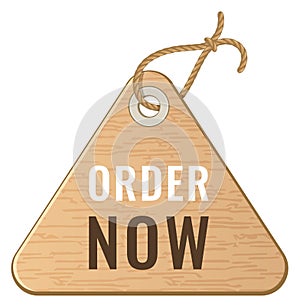 Order now craft tag mockup. Promo label