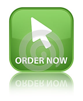 Order now (cursor icon) special soft green square button