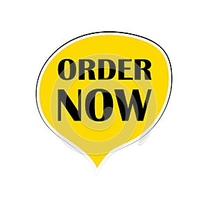 Order now label for business