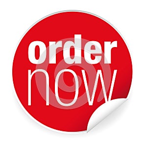 Order now label sticker