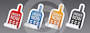 Order now stickers.