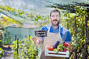 Order online food box from local farmer to support small businesses